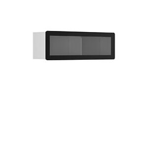 Black Red White Závěsná vitrína: Poss LIGHT SFW1WK / 4/13 Farba: sivý wolfram/grafitové sklo/čierny lakovaný rám