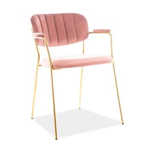 Signal Jídelní židle Carlo II Velvet Farba: Ružová
