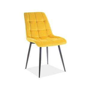 Signal Jídelní židle CHIC Matt Velvet Farba: Žltá
