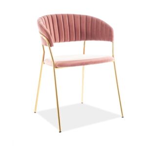 Signal Jídelní židle Lira Velvet Farba: Ružová