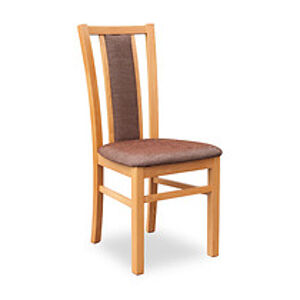 Jídelní židle: HALMAR GERARD 8 HALMAR - poťahový materiál: Nábytková látka - torent brown, HALMAR - drevo: jelša