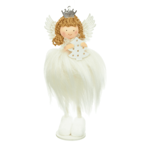 ArtJum Vánoční anděl AURORA | bílá 16 cm