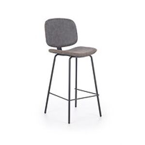 Barová židle: HALMAR H84 HALMAR - poťahový materiál: eco koža - sivá