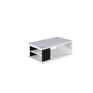 ArtAdrk Konferenční stolek LUKE | bílá/černý lesk
