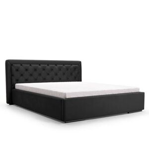 ArtIdz Čalouněná manželská postel DANIELLE | černá 160 x 200 cm Typ: Drevený rošt