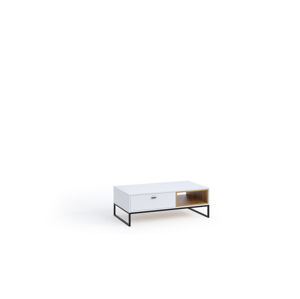 ArtGiB Konferenční stolek OLIER OL-05 | bílá/dub artisan