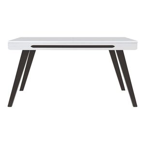 BRW Jídelní stůl: AZTECA TRIO - STO / 185 Barva: černá/bílý lesk