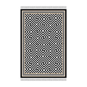 Tempo Kondela Koberec MOTIVE 160x230 | černo-bílý vzor