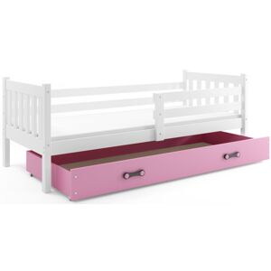 BMS Dětská postel s úložným prostorem CARINO | 90 x 200 cm Barva: bílá / růžová