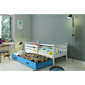 BMS Dětská postel s přistýlkou CARINO 2 Barva: bílá / modrá