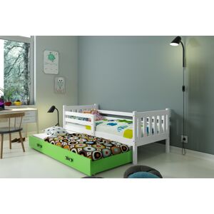 BMS Dětská postel s přistýlkou CARINO 2 Barva: bílá / zelená