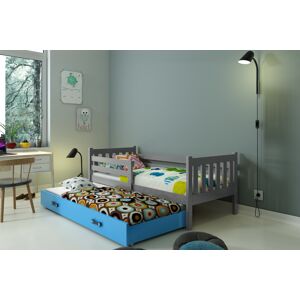 BMS Dětská postel s přistýlkou CARINO 2 Barva: Šedá / Modrá