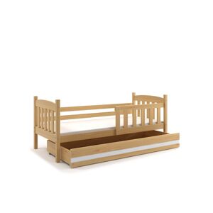 BMS Dětská postel KUBUŠ 1 s úložným prostorem | borovice Barva: Borovice / bílá, Rozměr: 160 x 80 cm