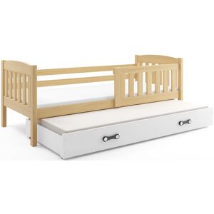 BMS Dětská postel KUBUŠ 2 s přistýlkou | borovice Barva: Borovice / bílá, Rozměr: 200 x 90 cm