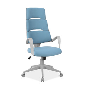 Kancelářská židle Q-889 modrý materiál/sivý rám
