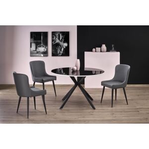 HALMAR, AVELAR kulatý jídelní stůl v moderním stylu ,fi 120/76 cm, černobílý