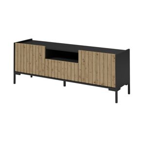 TIMUR TV stolek, černý/dub artisan, 150x55 cm