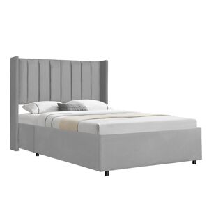 Juskys Čalouněná postel Savona 120 x 200 cm - světle šedá